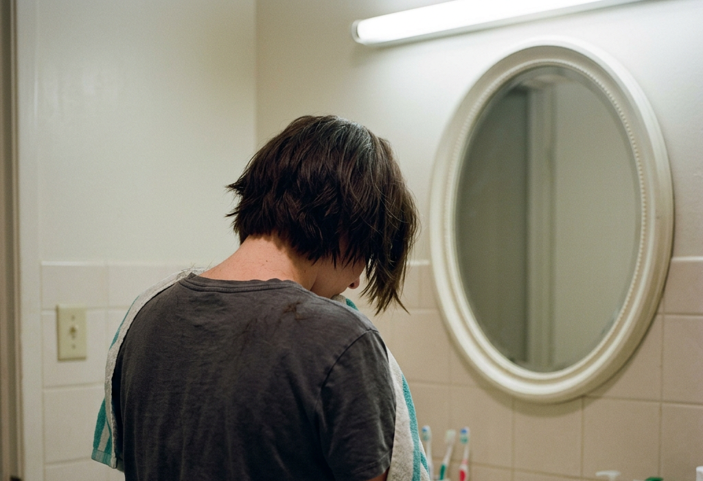 Back view after disastrous haircut